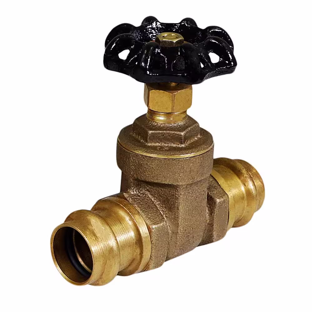 The Plumber's Choice 1/2 in. Brass Press Gate Valve