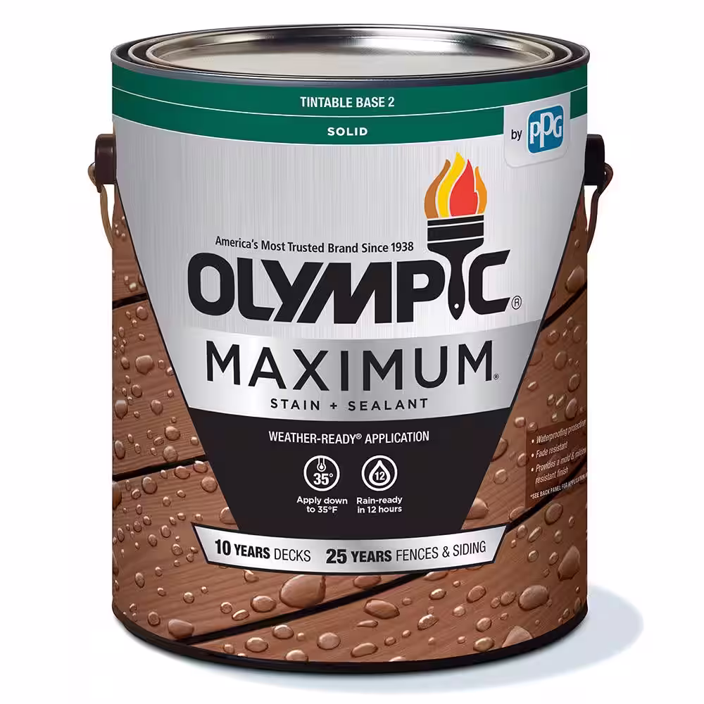 Olympic Maximum 1-gal. Olive Branch Solid Color Exterior Stain and Sealant in One