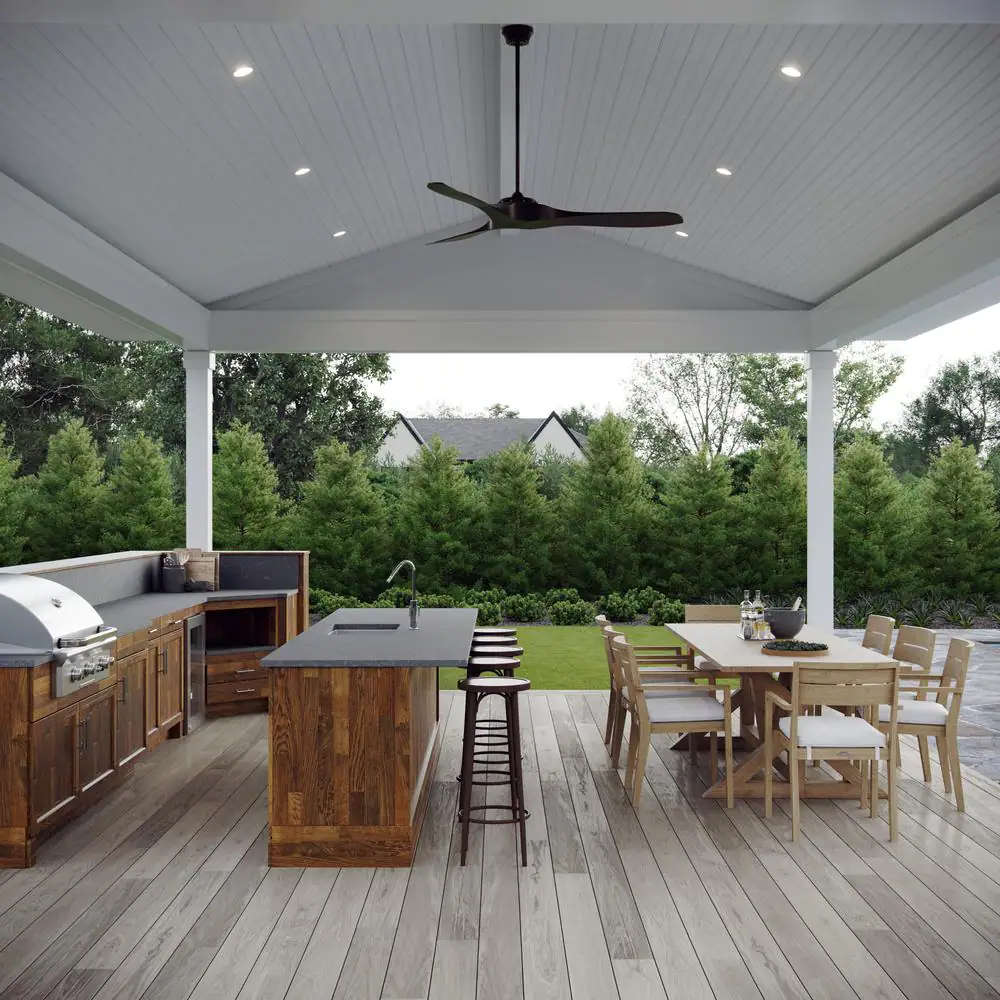 Generation Lighting Edge Coastal 60 in. Indoor/Outdoor Midnight Black Ceiling Fan with Handheld Remote, 6-Speeds and Reverse