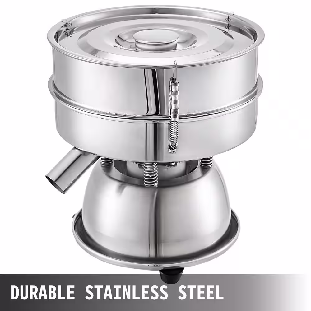 VEVOR Automatic Sieve Shaker Included 12 Mesh + 80 Mesh Flour Sifter Electric Vibrating Sieve Machine 110V 50W Strainers
