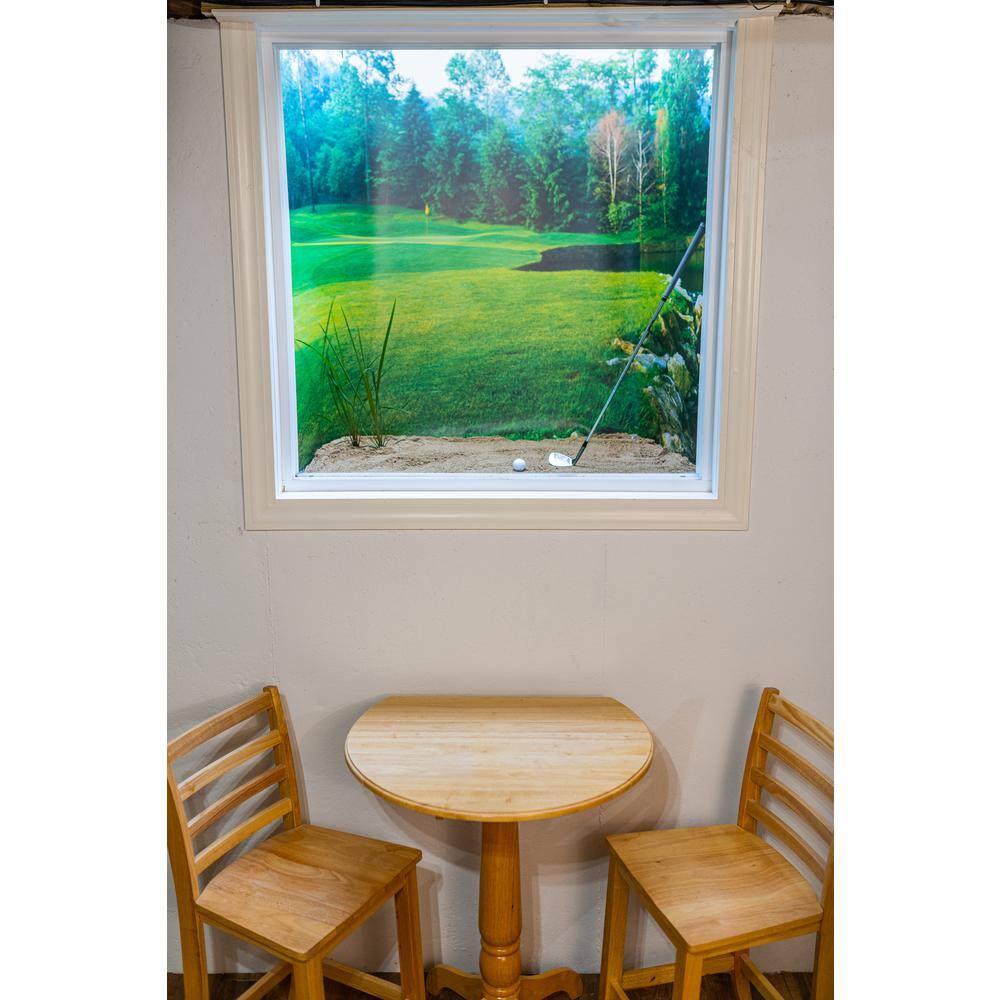 Biggies Beach View - Weather Proof Scene for Window Wells or Wall Mural - 80 in. x 40 in.