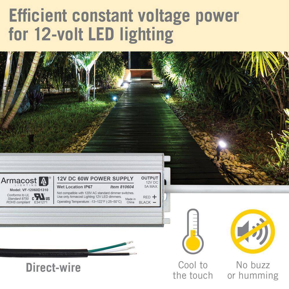 Armacost Lighting 60-Watt Standard Wet Location LED Driver 12-Volt DC Transformer
