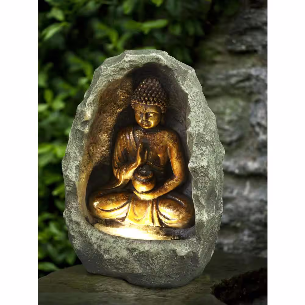 Hi-Line Gift Golden Buddha Fountain