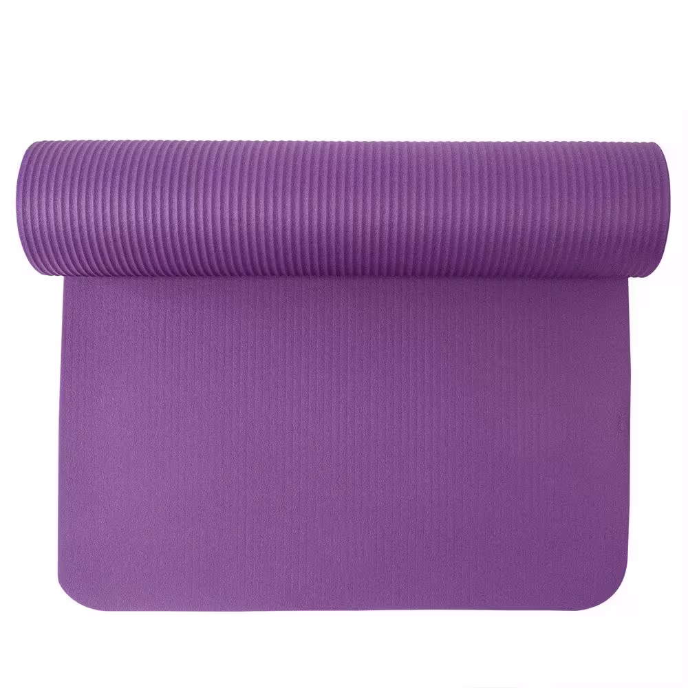 None Purple High Density Yoga Mat 24 in. W x 72 in. L x 0.3 in. T Pilates Gym Flooring Mat Non Slip (12 sq. ft.)