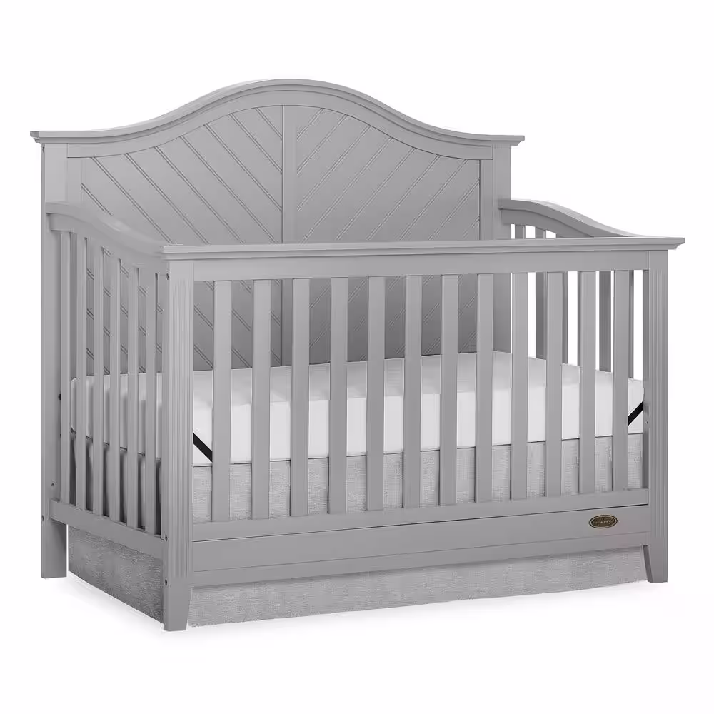 Dream On Me Ella Pebble Grey 5-in-1 Convertible Crib
