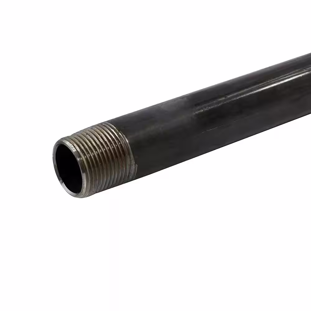 The Plumber's Choice 1-1/4 in. x 36 in. Black Steel Pipe