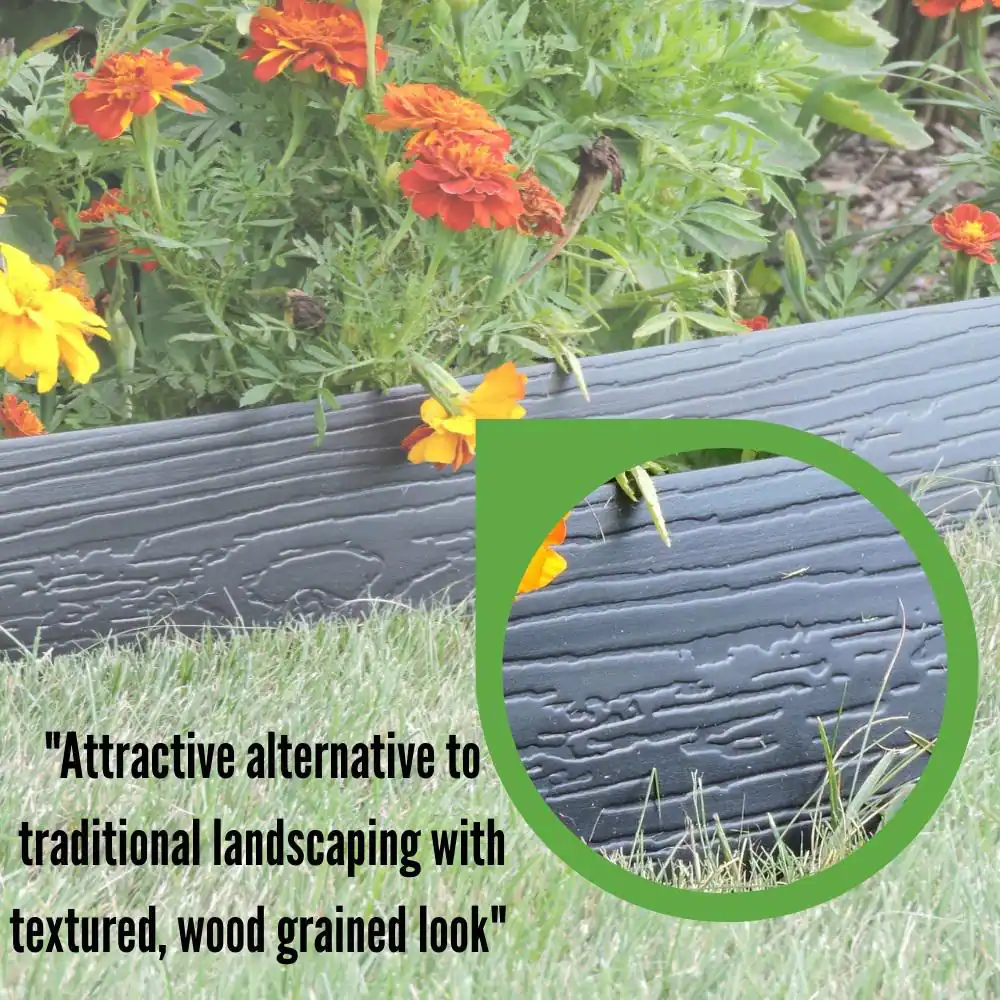 Master Mark 40 ft. x 4 in. Terrace Board Black Landscape Plastic Edging