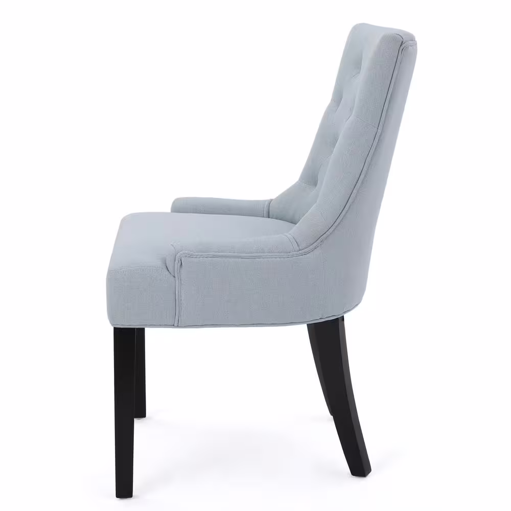 Noble House Hayden Light Sky Upholstered Dining Chairs (Set of 4)