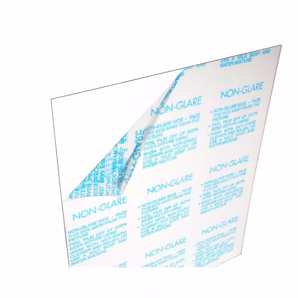 OPTIX 8 in. x 10 in. x 0.050 (1/20) in. Clear Non-Glare Acrylic Sheet
