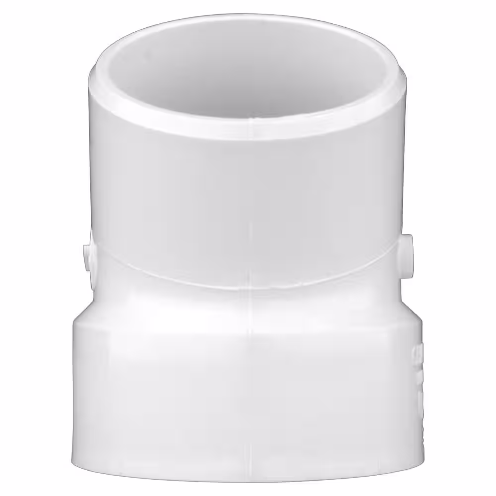Charlotte Pipe 2 in. PVC DWV 22-1/2-Degree Hub x Hub Street Elbow Fitting