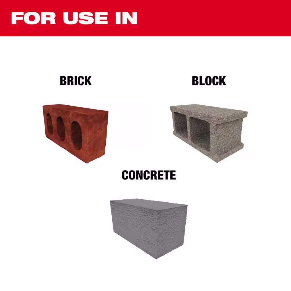 Milwaukee 5/32 in. x 7 in. 2-Cutter SDS-PLUS Carbide Bit with 1/4 in. Hex Shoulder