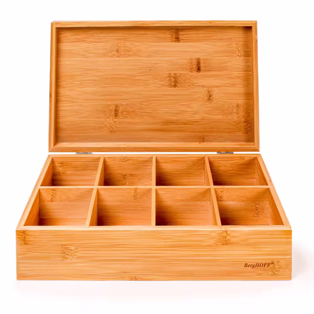 BergHOFF Bamboo Tea Box and Flatware Caddy Set