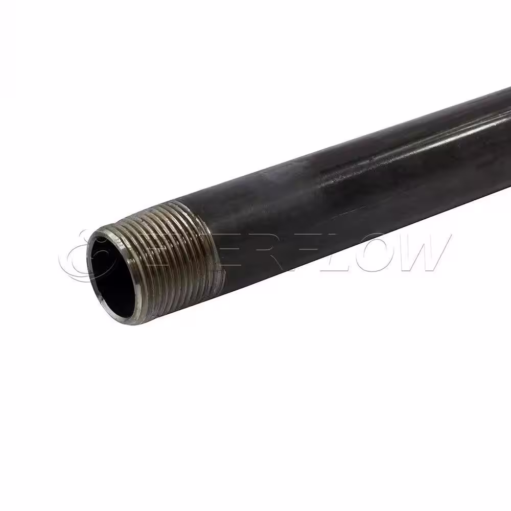 The Plumber's Choice 1-1/2 in. x 60 in. Black Steel Pipe