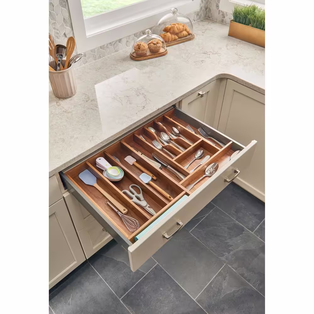 Rev-A-Shelf Short Walnut Cutlery Tray Insert