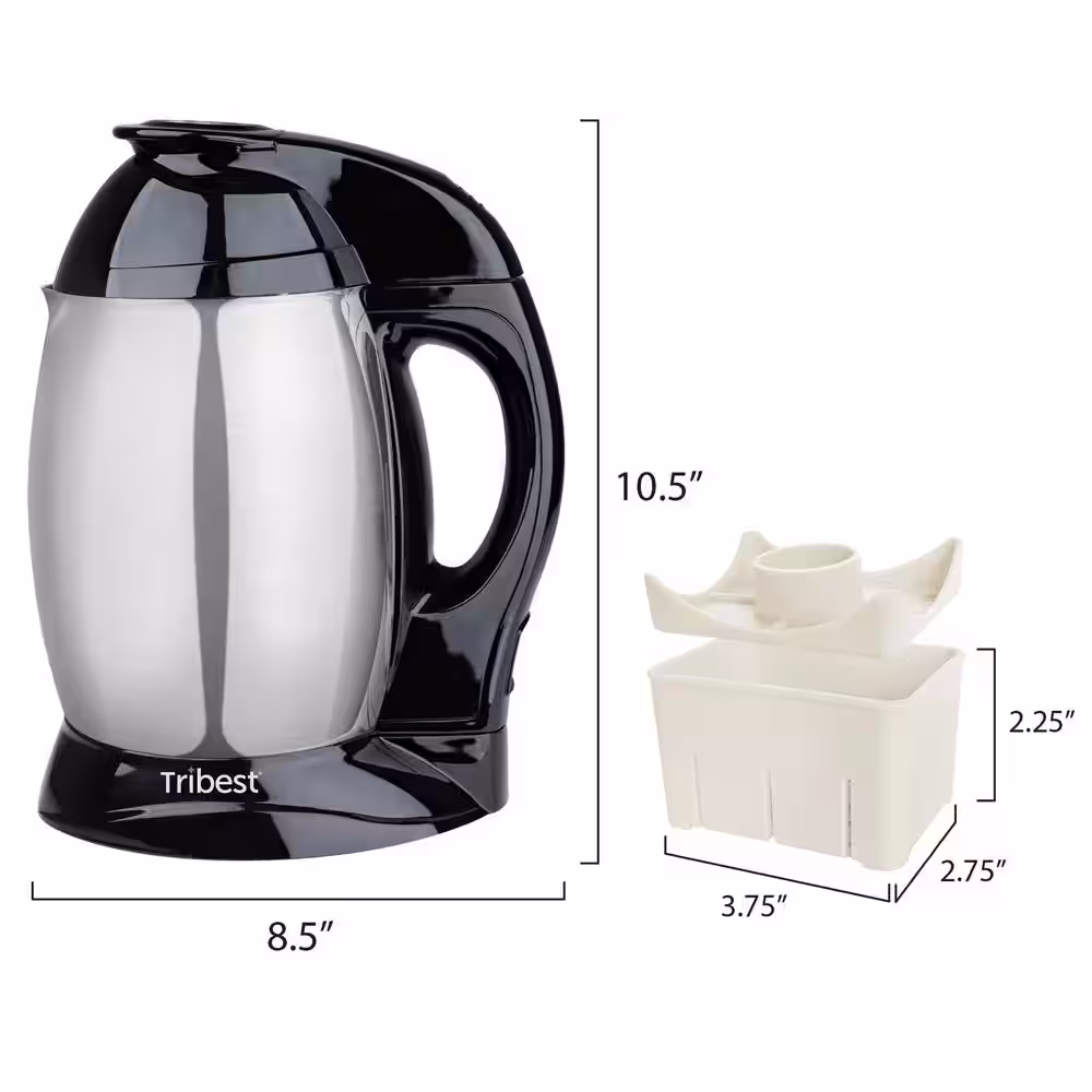 Tribest Soybella Black Stainless Steel Soy and Nutmilk Maker