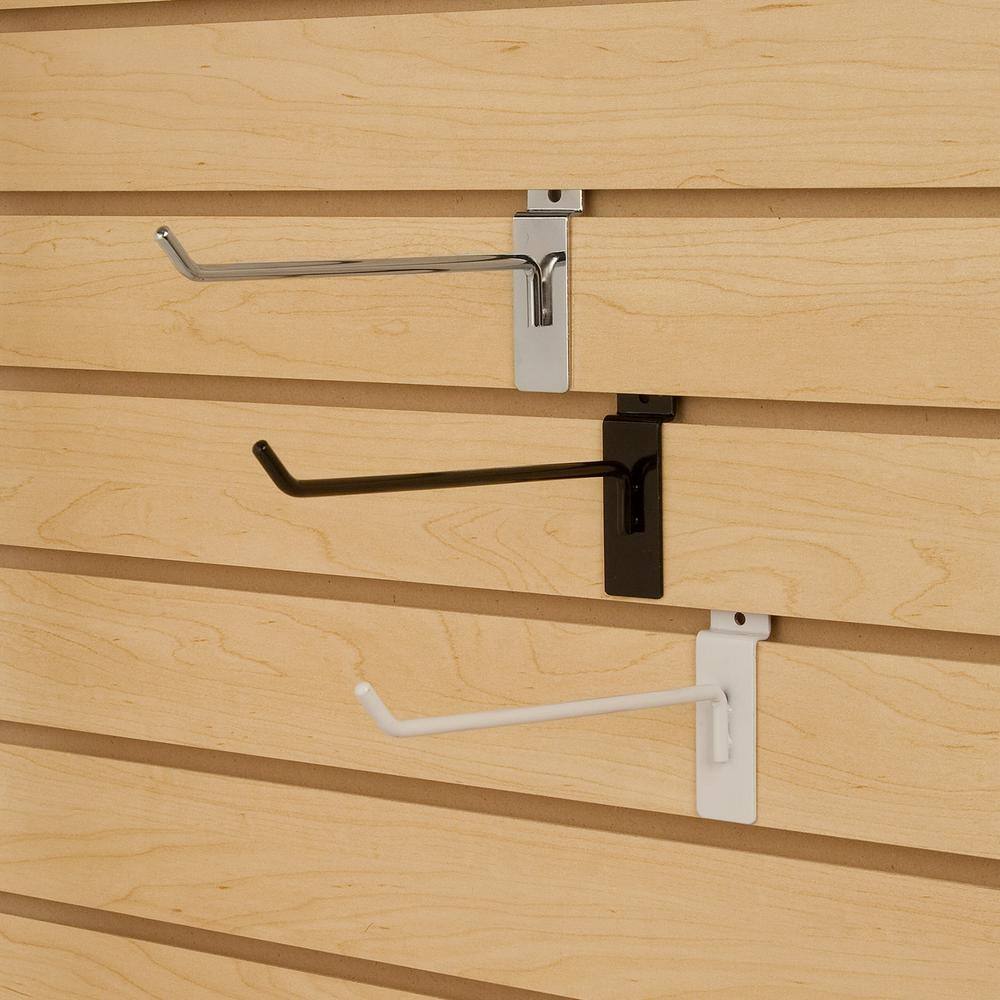 Econoco 4 in. Black Deluxe Hook for Slatwall (Pack of 96)