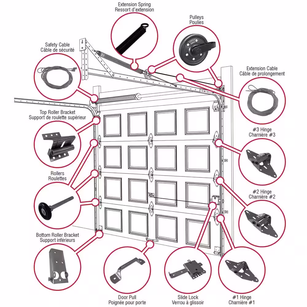 Richelieu Hardware 160 lbs. (72 kg) Capacity Garage Door Extension Springs, Black and Brown (Pair)