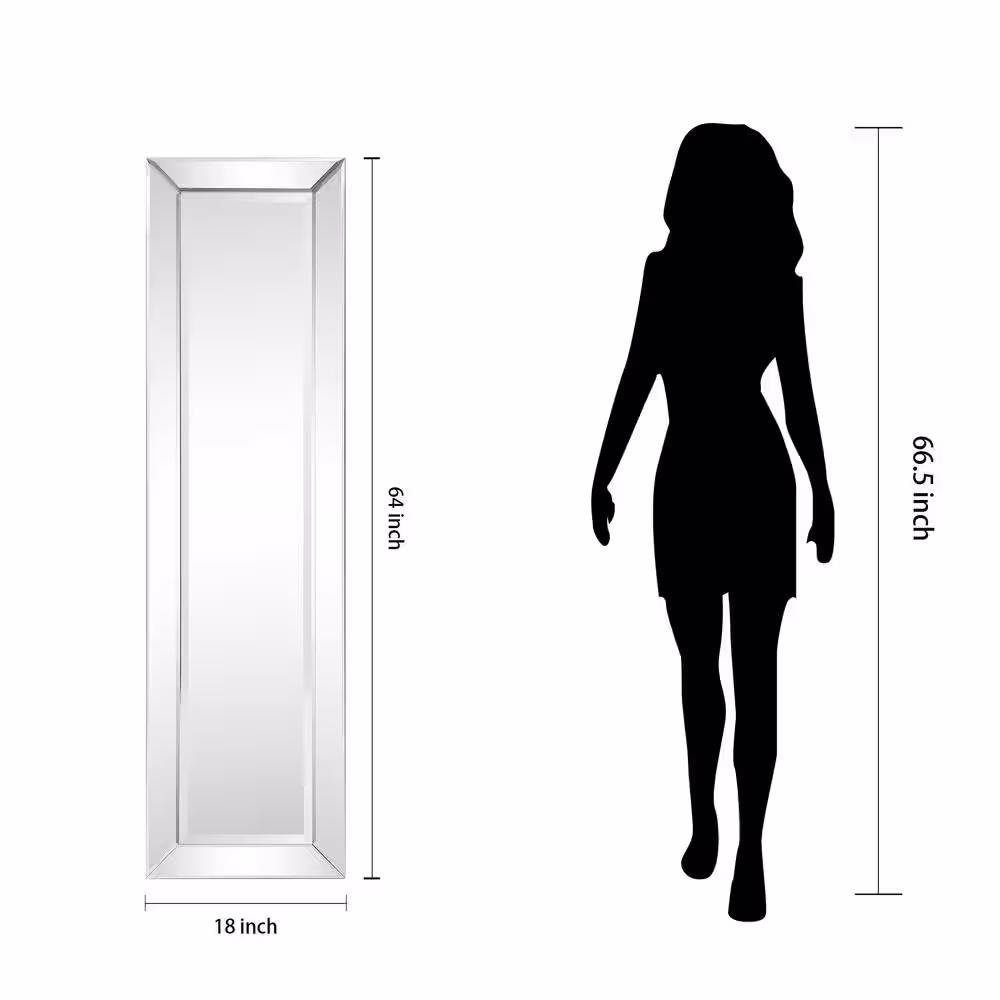 Empire Art Direct Oversized Beveled Glass Modern Mirror (64 in. H X 18 in. W)