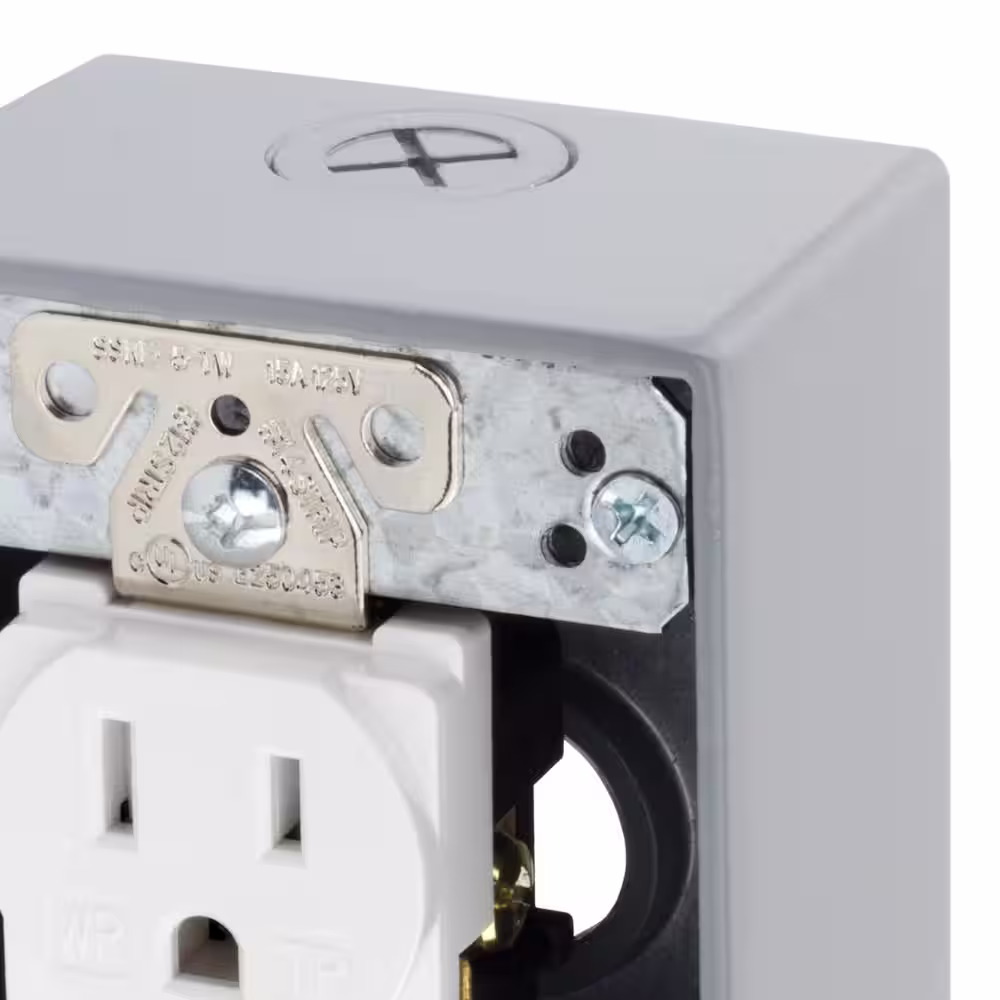Commercial Electric 3/4 in. Metallic Weatherproof Box Closure Plug, Gray (4-Pack)