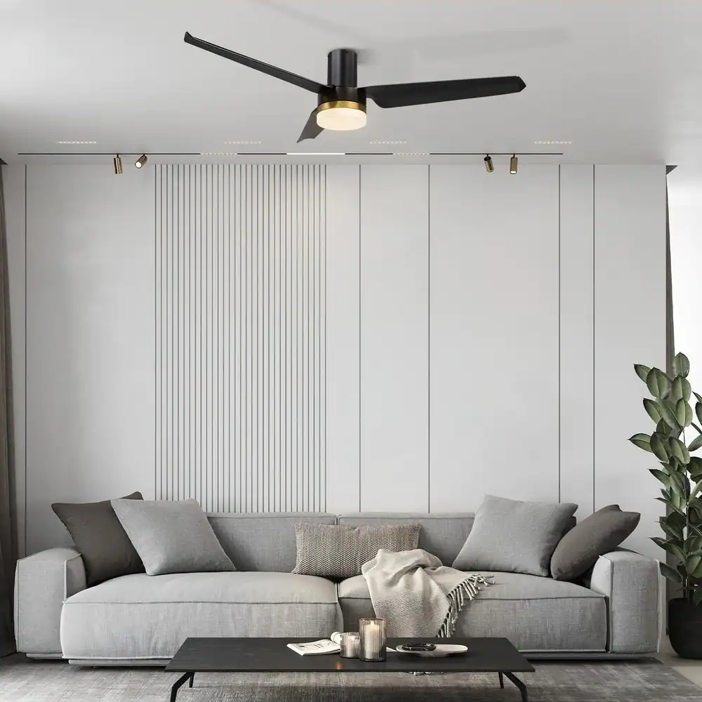 CARRO Attis 52 in. Integrated LED Indoor Black DC Motor Smart Ceiling Fan with Light and Remote, Works with Alexa/Google Home