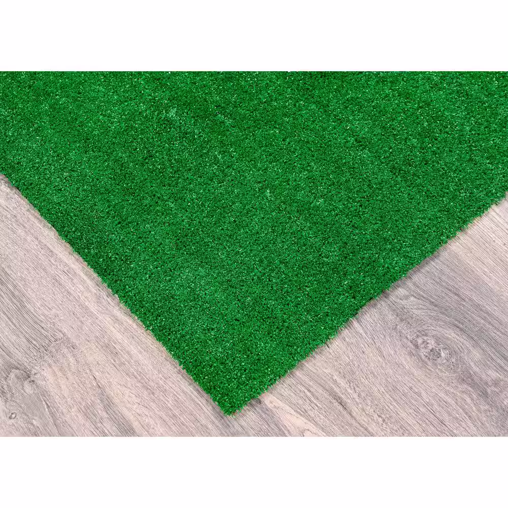 Garland Rug Artificial Grass Green 3 ft. x 5 ft. Solid Indoor/Outdoor Area Rug