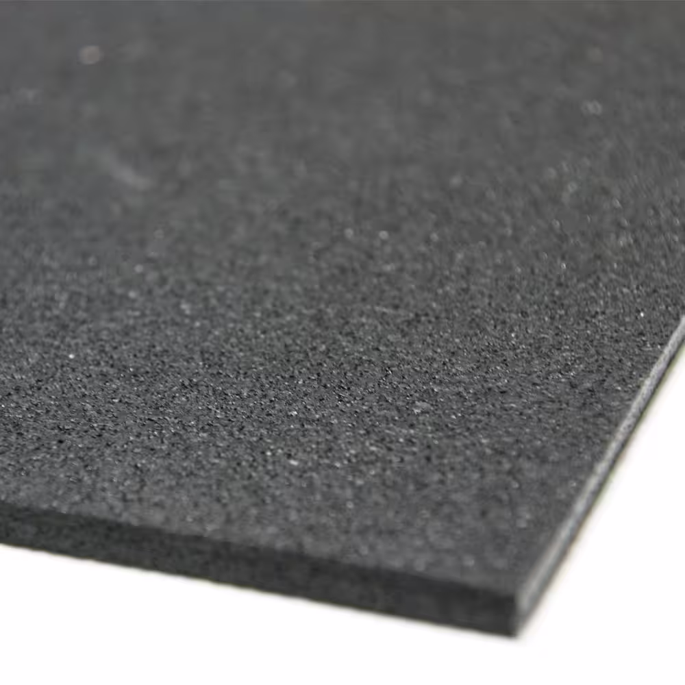 Rubber-Cal Recycled Rubber - 60A - Sheets and Rolls 1/4 in. T x 4 ft. W x 8 ft. L Black Rubber Garage Flooring