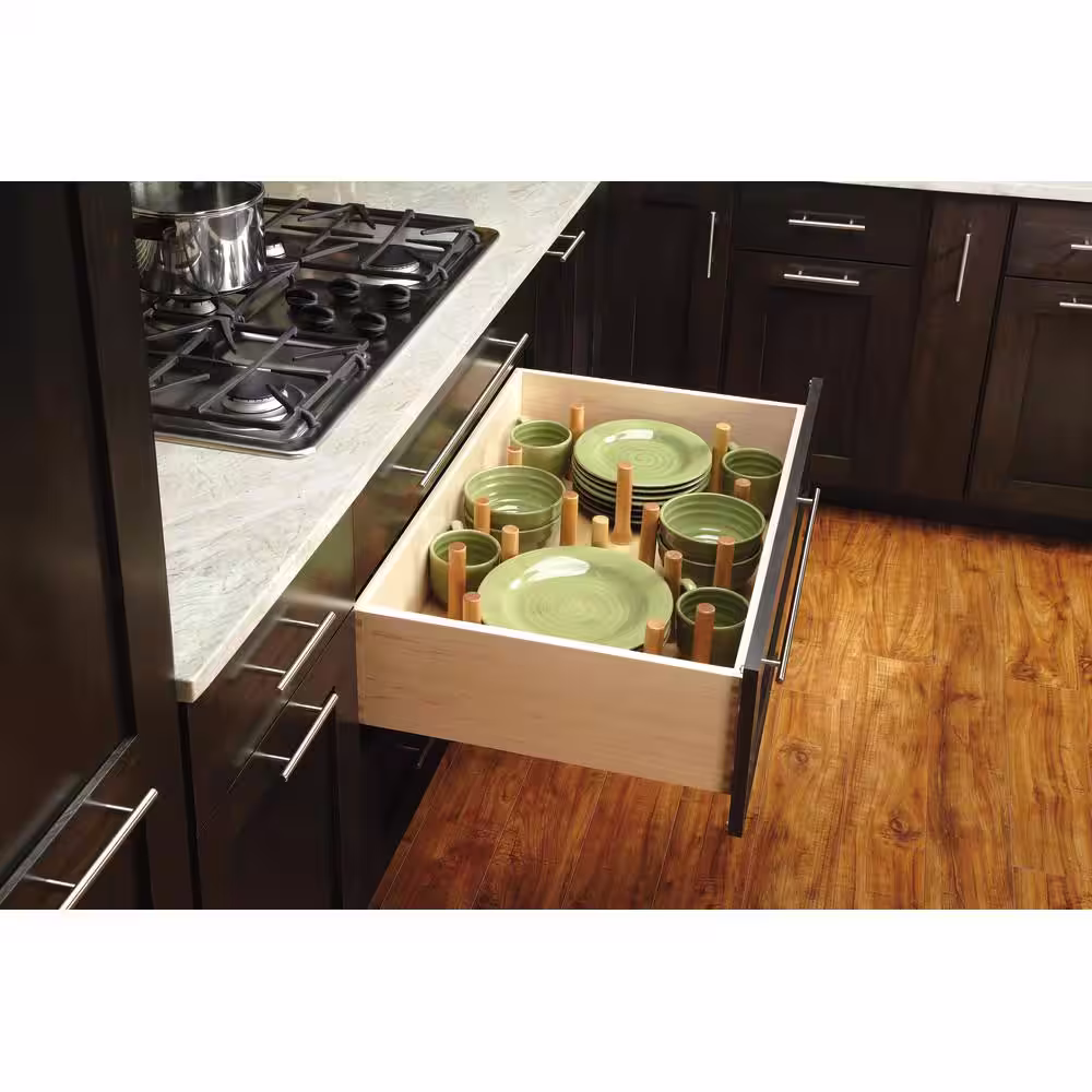 Rev-A-Shelf 6.62 in. H x 24.25 in. W x 21.25 in. D Small Cabinet Drawer Peg System Insert with Wood Pegs