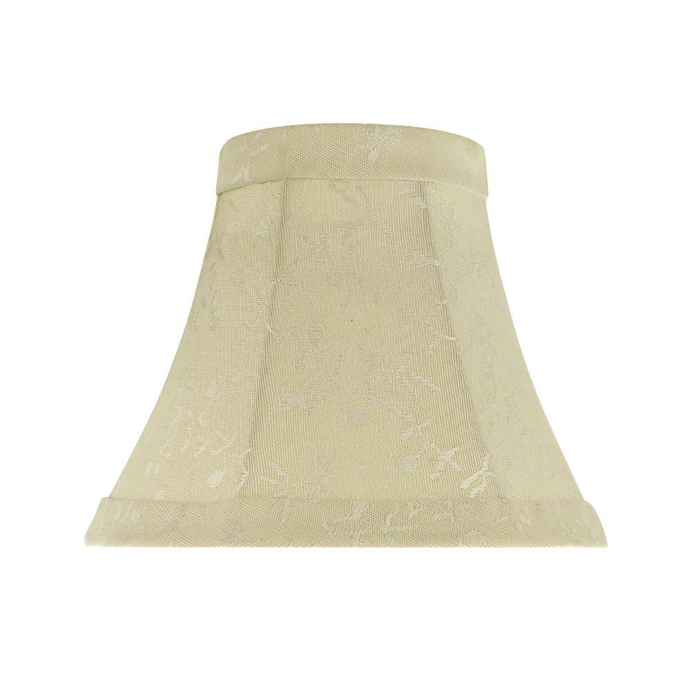 Aspen Creative Corporation 6 in. x 5 in. Butter Creme and Checkered Pattern Bell Lamp Shade (9-Pack)