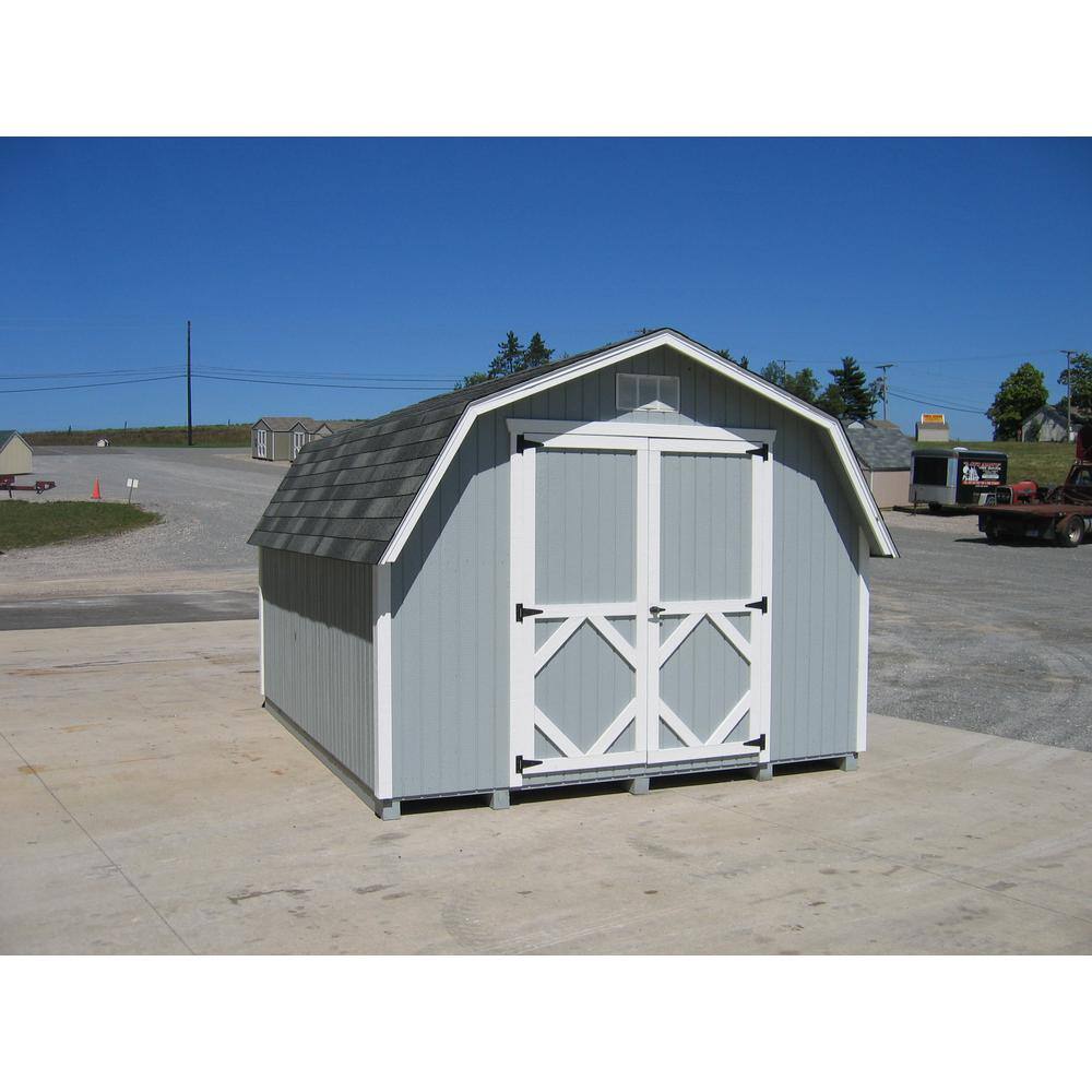 LITTLE COTTAGE CO. Classic Gambrel 10 ft. x 20 ft. Wood Storage Building DIY Kit with 4 ft. Sidewalls with Floor