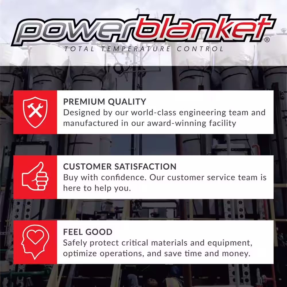 Powerblanket Insulated 5-Gal. Band-Style Bucket Heater - Pail Heater, Fixed Temp 145Â°F, Freeze Protection, Process Heating