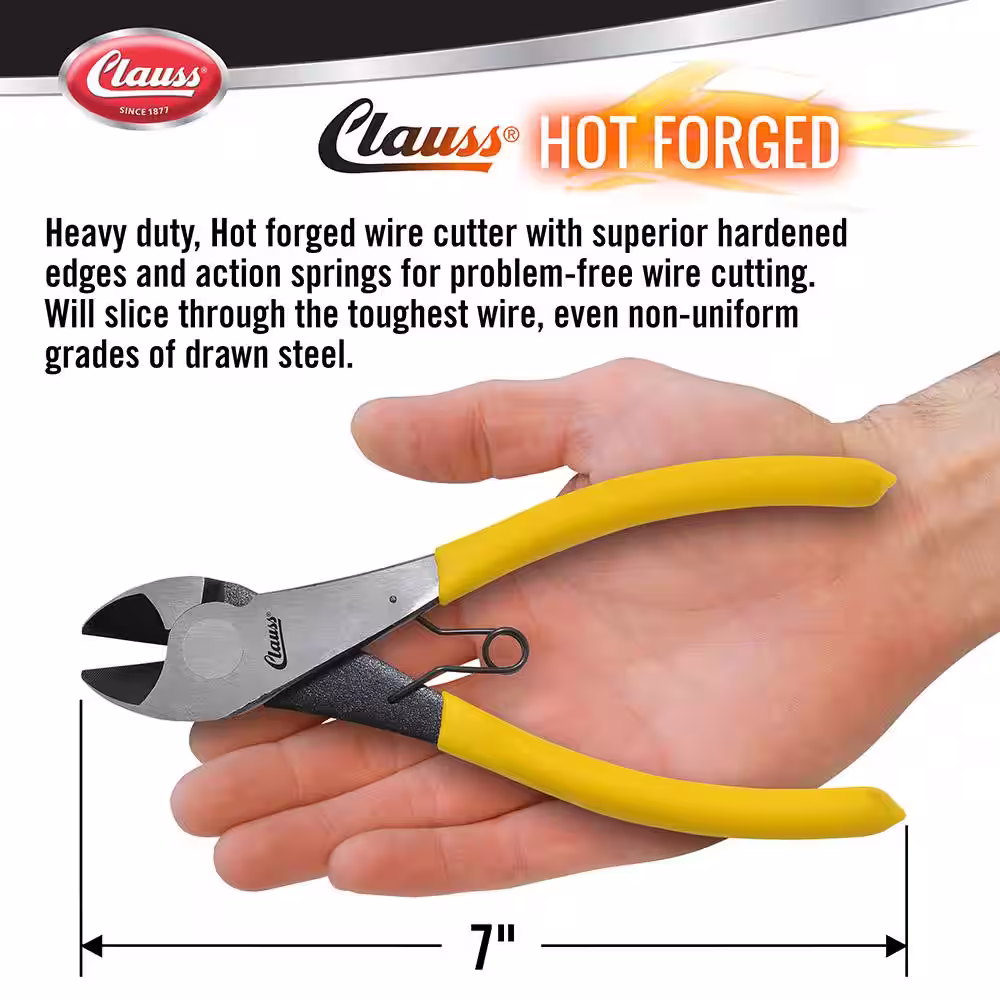 Clauss 7 in. Wire Cutters - Vinyl Grips
