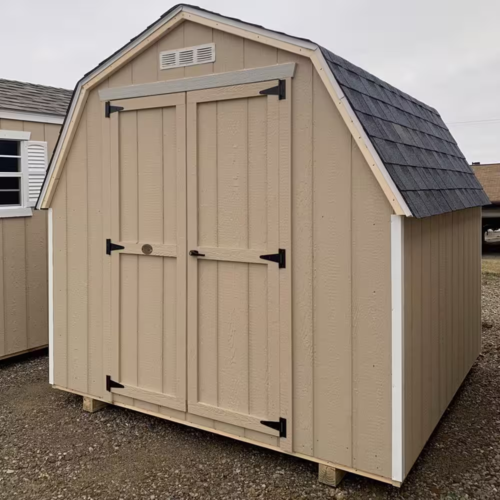 LITTLE COTTAGE CO. Value Gambrel 12 ft. x 20 ft. Wood Storage Building Precut Kit with 4 ft. Sidewalls with Floor