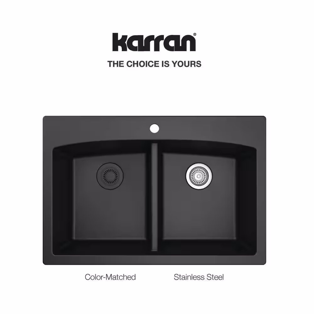 Karran 3-1/2 in. Kitchen Sink Decorative Disposal Flange in Grey