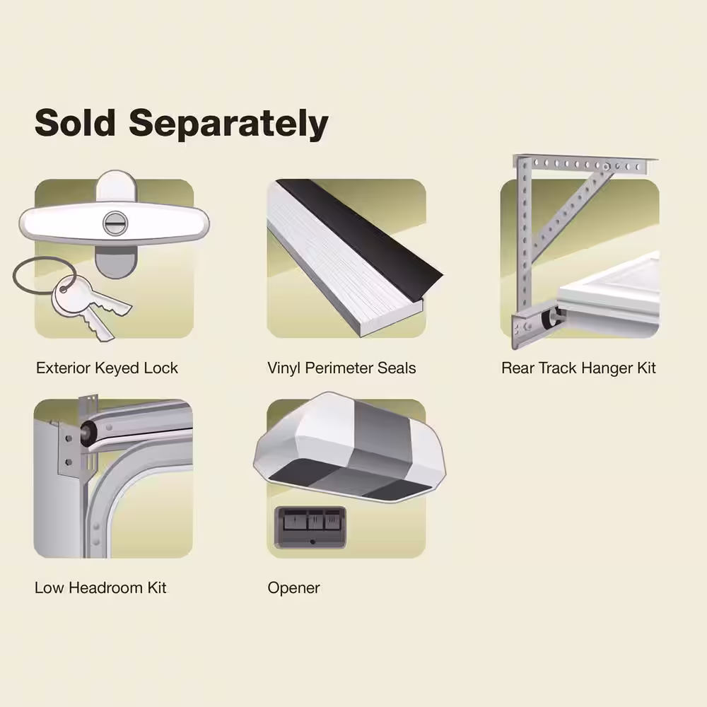 Clopay Gallery Steel 9 ft. x 7 ft. 6.5 R-Value Insulated White Garage Door with Windows