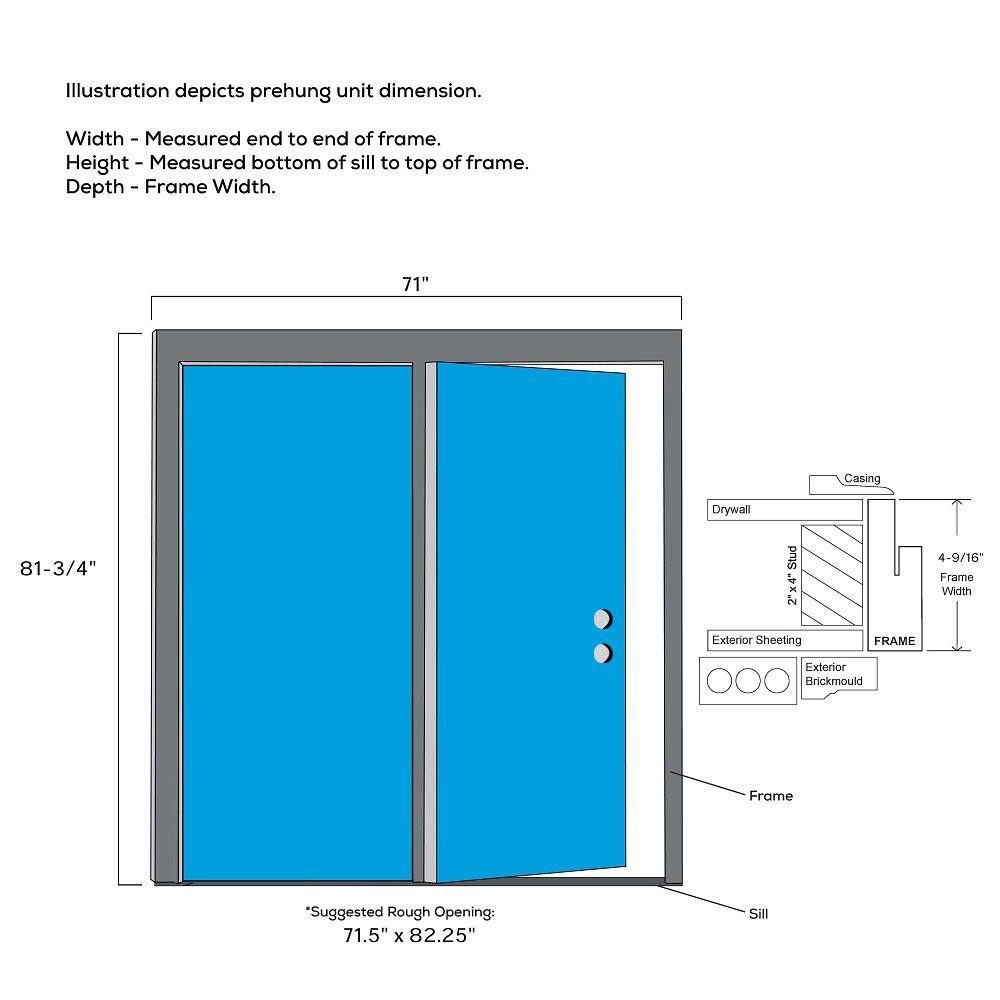 MMI Door 68 in. x 80 in. Clear Glass Primed Steel Prehung Left-Hand Inswing 15 Lite External Grilles Stationary Patio Door