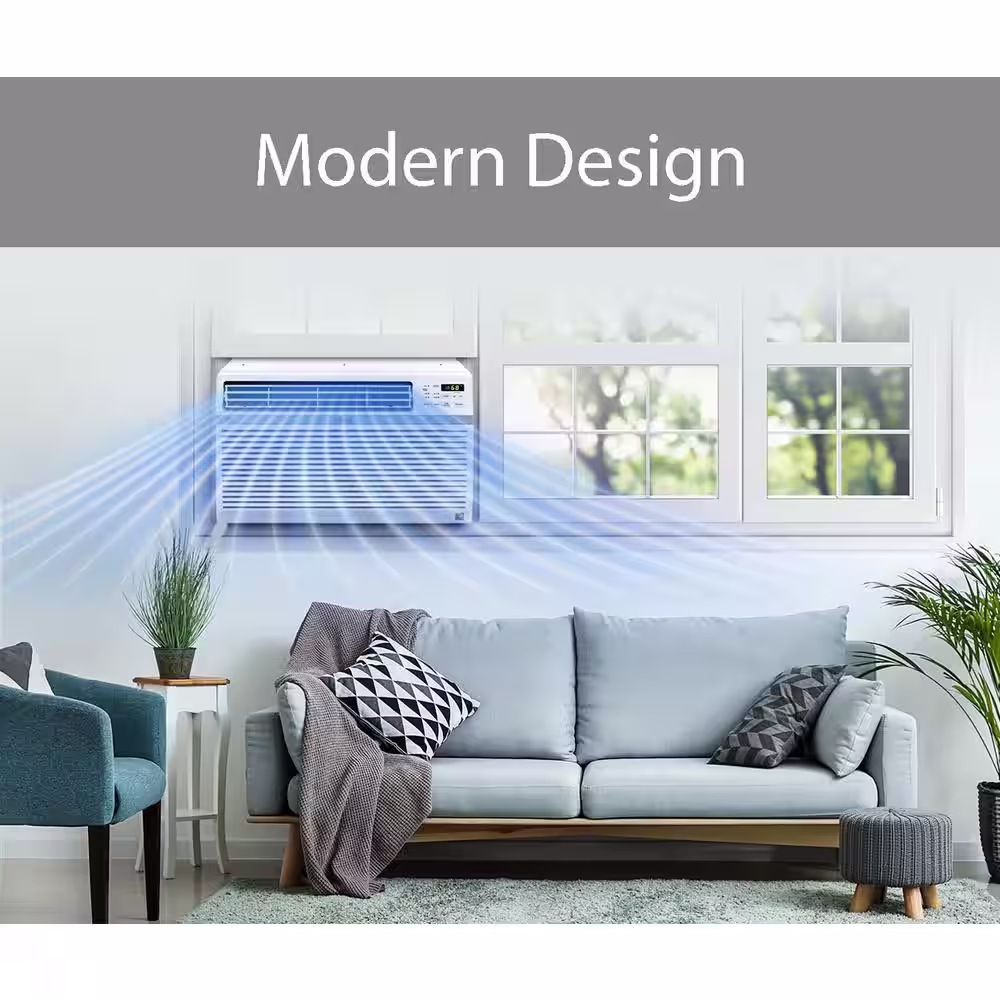 LG 18,000 BTU 230/208-Volt Window Air Conditioner Cools 1,000 sq. ft. with Cool and Heat, Wi-Fi Enabled in White