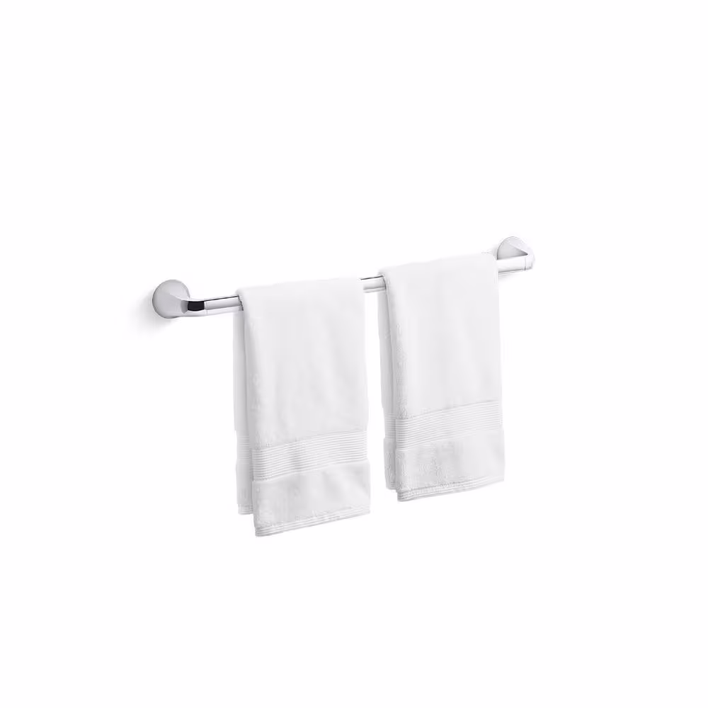 KOHLER Cursiva 24 in. Towel Bar in Polished Chrome