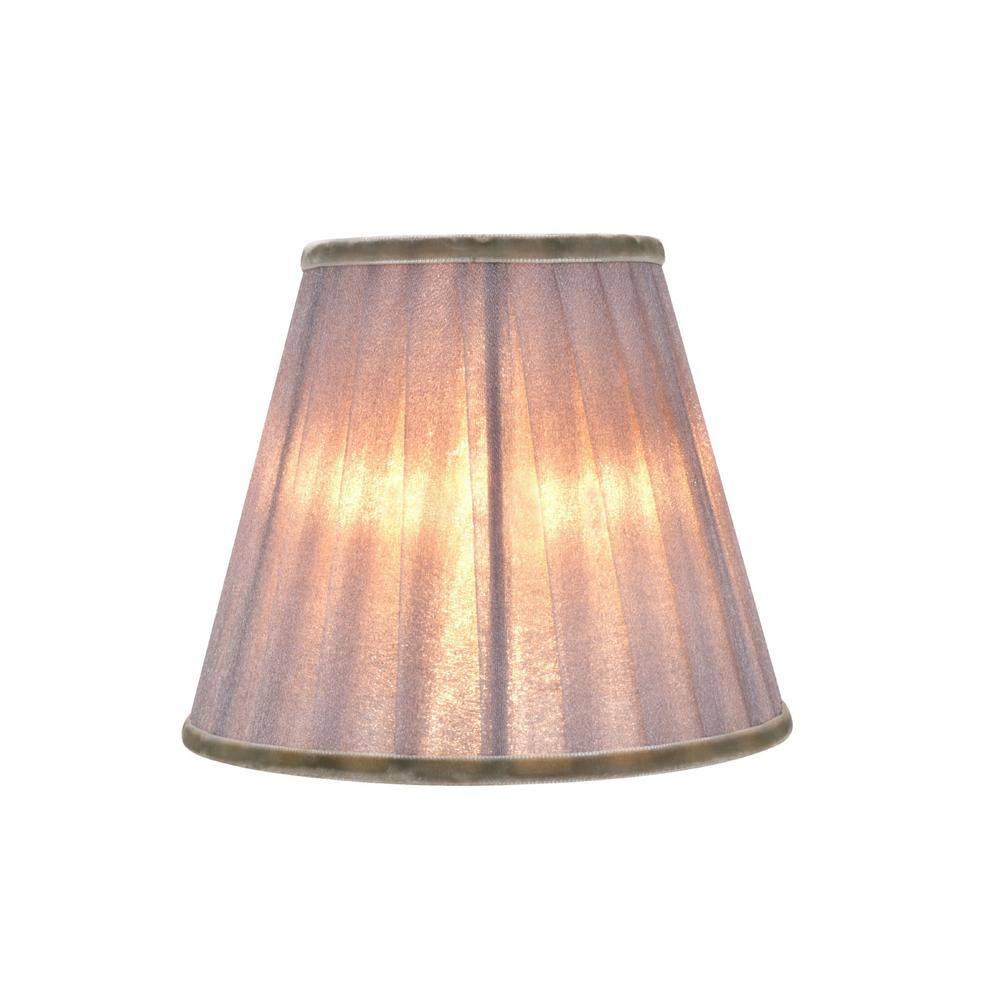 Aspen Creative Corporation 5 in. x 4-1/4 in. Dark Grey Pleated Empire Lamp Shade (9-Pack)
