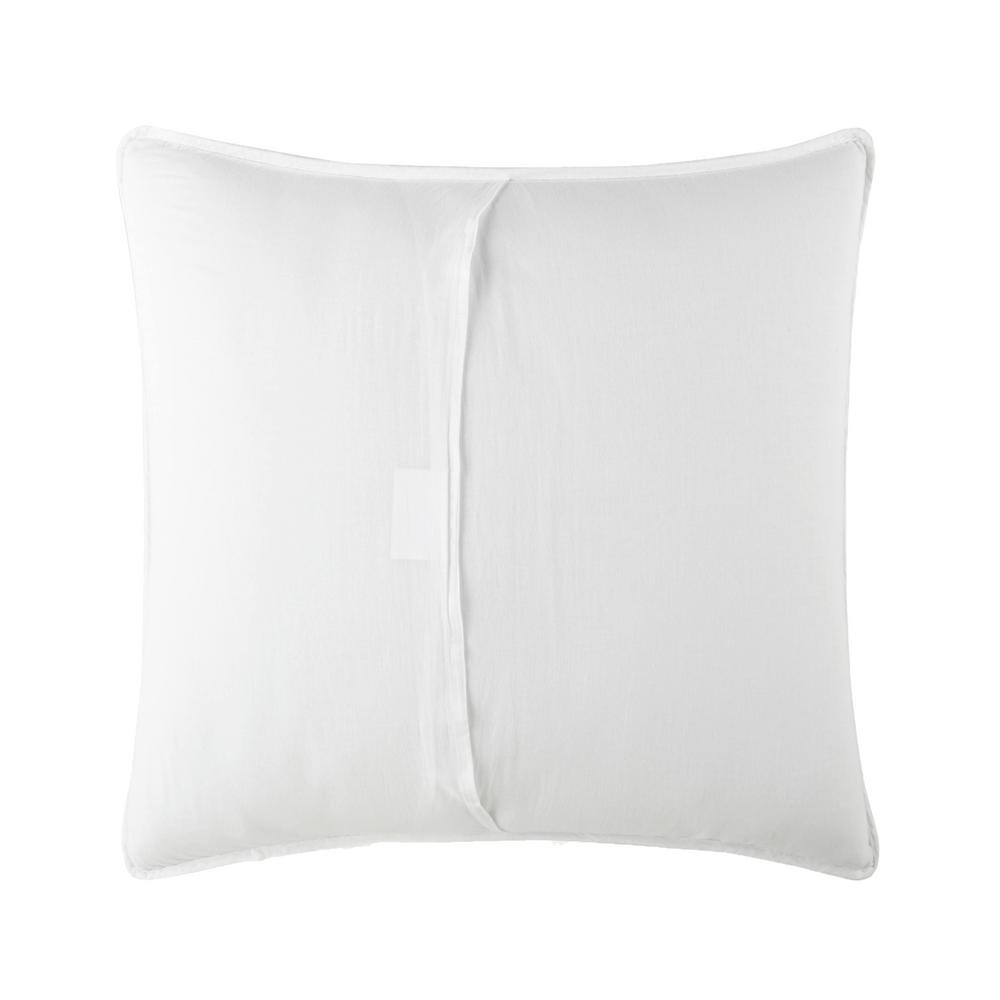 Laura Ashley Adelina 2-Piece White Solid Cotton European Sham
