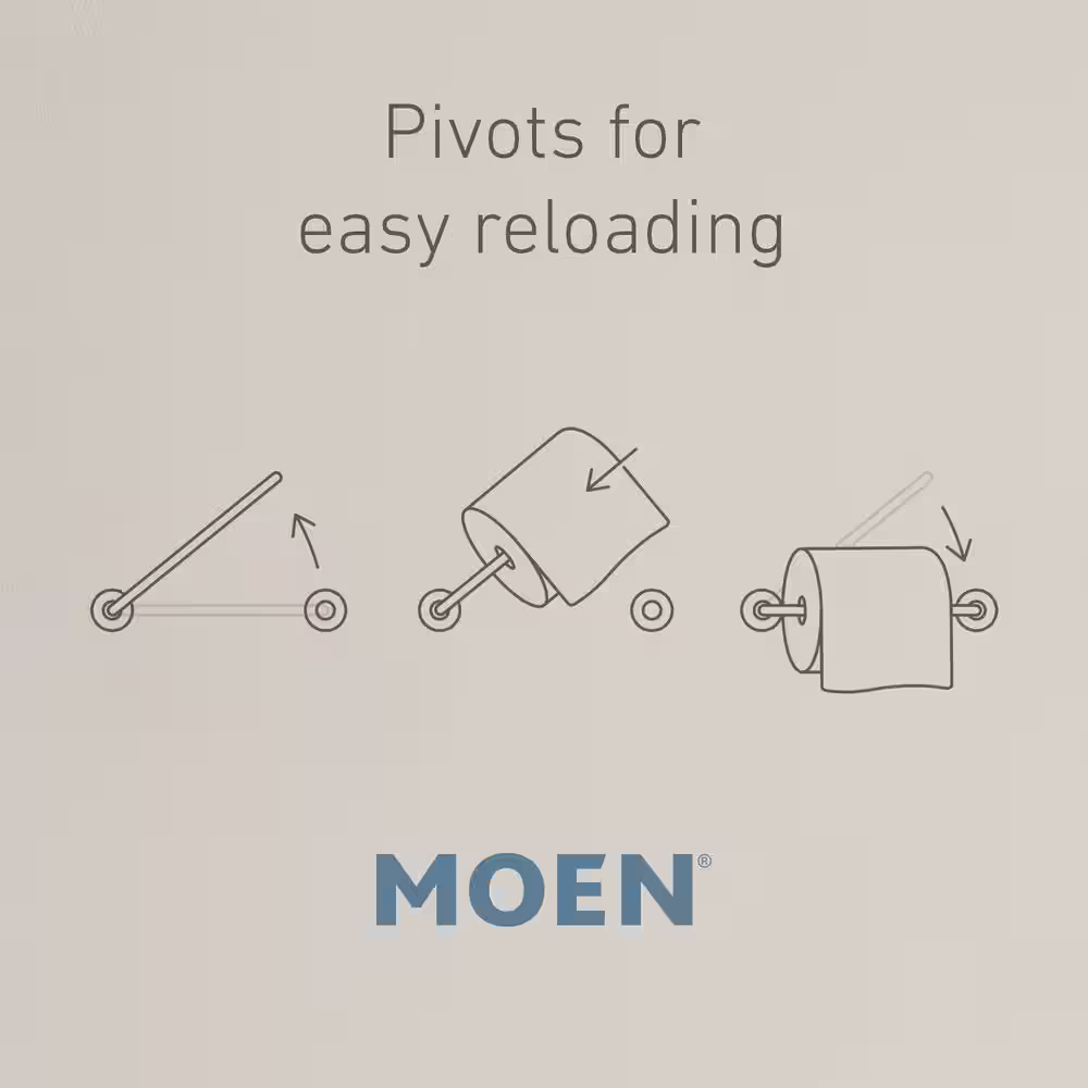 MOEN Doux Pivoting Toilet Paper Holder in Matte Black