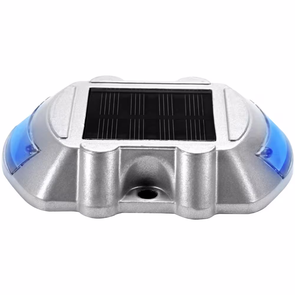 VEVOR Dock Lights Led Solar Powered 16-Pack Outdoor Waterproof Wireless 6 LEDs Dock Lighting with Screw for Deck Dock, Blue