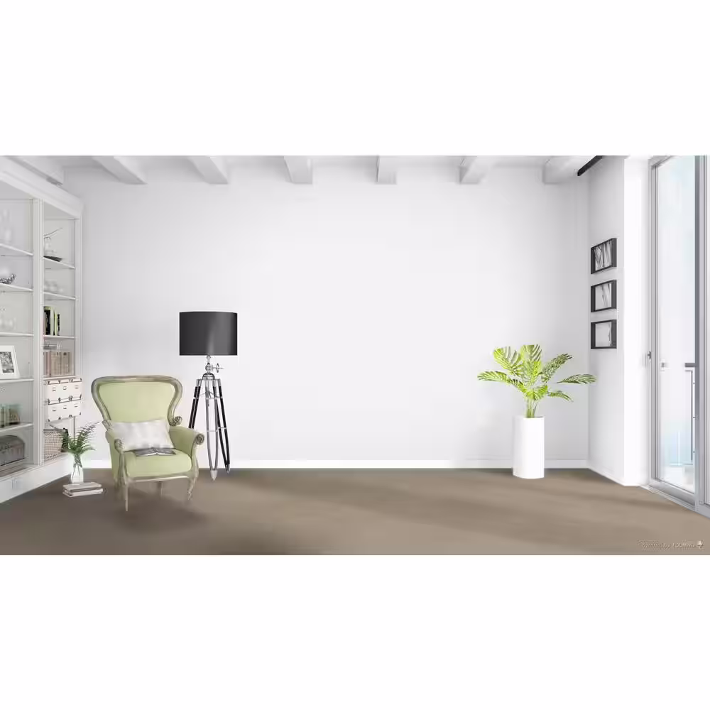 Home Decorators Collection Moonlight  - Beam - Beige 32 oz. SD Polyester Texture Installed Carpet