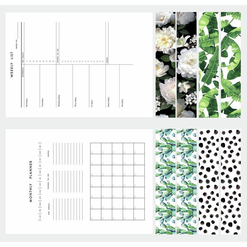 RoomMates Monthly Blue Planner Dry Erase Peel and Stick Giant Wall Decals