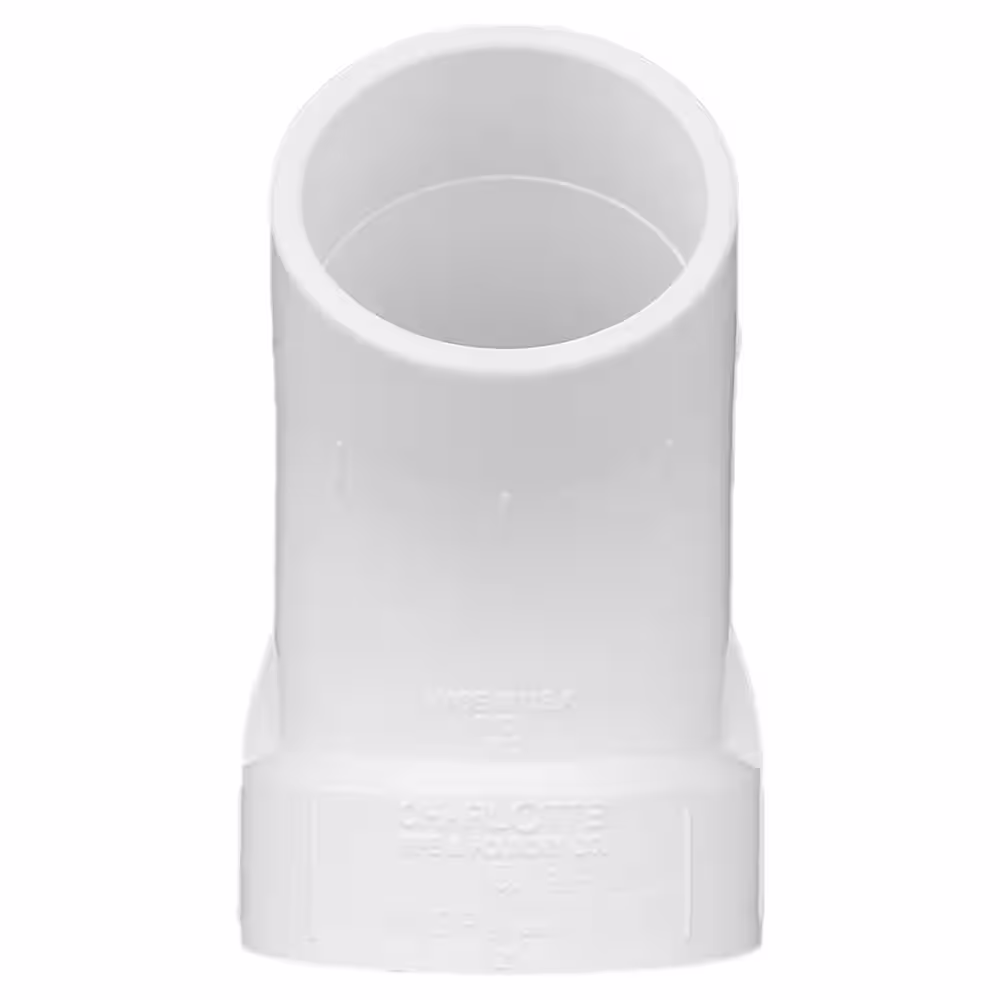 Charlotte Pipe 2 in. PVC DWV 45-Degree Street Elbow Fitting
