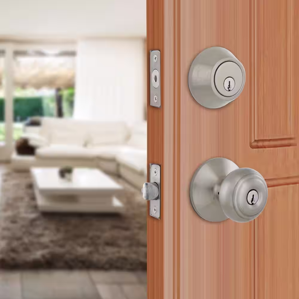Defiant Hartford Satin Nickel Single Cylinder Keyed Entry Project Combo Pack