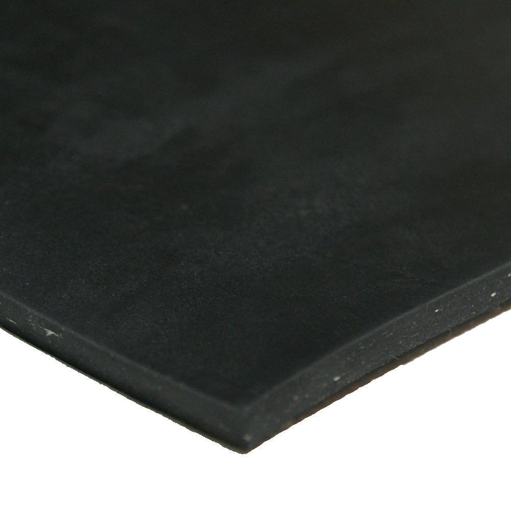 Rubber-Cal Cloth Inserted SBR 1/8 in. x 24 in. x 12 in. 70A Rubber Sheet - Black