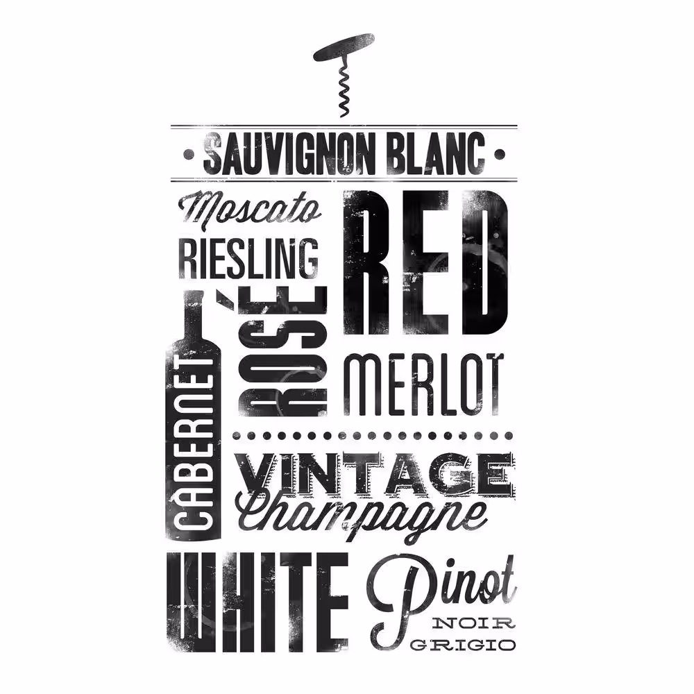 RoomMates 5 in. x 11.5 in. Wine Lovers Peel and Stick Wall Decal