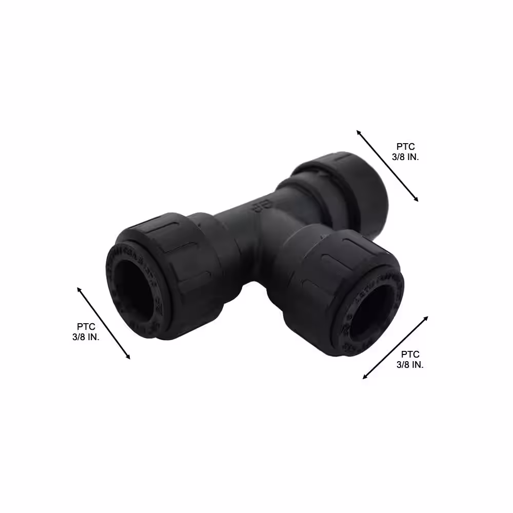 SharkBite ProLock 3/8 in. Push-To-Connect Plastic Tee Fitting