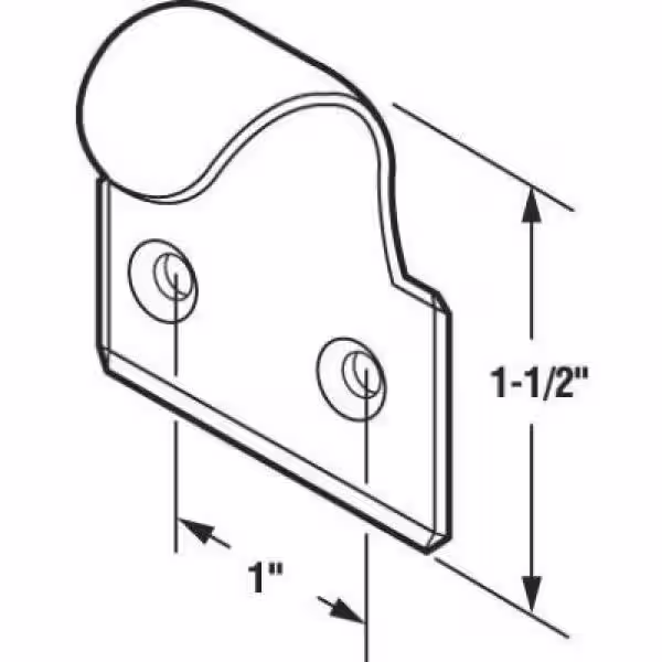 Prime-Line Sash Lift, 1 in. Hole Centers, Steel, Brass Finish