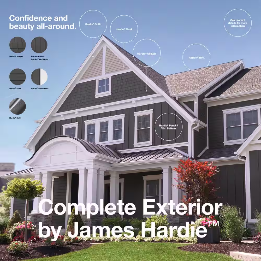 James Hardie Hardie Plank HZ5 5/16 in. x 8.25 in. x 144 in. Primed Fiber Cement Cedarmill Lap Siding